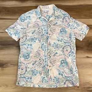 Light Paisley Short-Sleeve Shirt - Pastel Multi